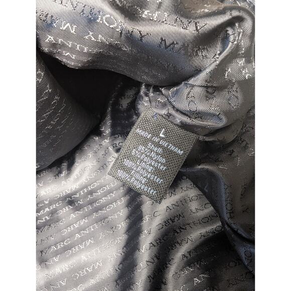 Marc Anthony Puffer Vest Jacket MENS SIZE LARGE navy full zip poly fill classic - Picture 12 of 13